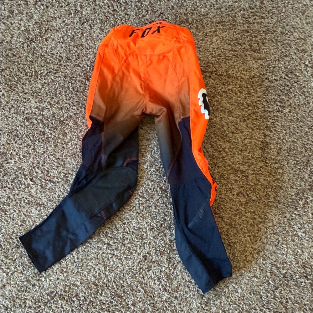 Fox Kids Bright Orange and Black MX Pants Size 26Y - Picture 3 of 5